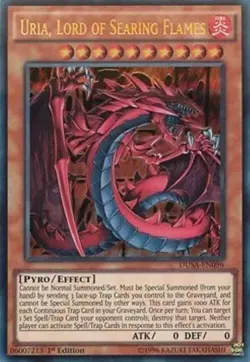 Yugioh-Uria, Lord of Searing Flames-Ultra Rare-1st Edition-DUSA EN096 (NM) - Image 1
