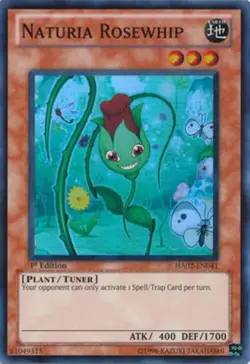 Yugioh-Naturia Rosewhip-Super Rare-1st Edition-HA02 EN041 (LP) - Image 1