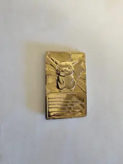 1999 Nintendo Pokemon Pikachu Gold Plated Bar Card (4.2) - Image 2