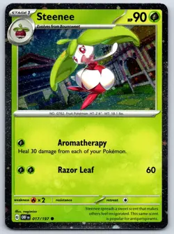 Steenee - Cosmos Holo - Obsidian Flames Walmart Exclusive Pokemon Card NM - Image 1