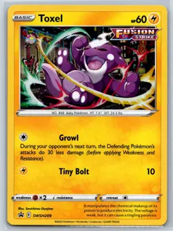 Toxel - Astral Radiance SWSH209 Blister Promo Cosmos Holo Pokemon Card NM - Image 1