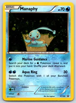 Manaphy - Black Star Promo XY190 Cosmos Holo Pokemon Card LP - Image 1