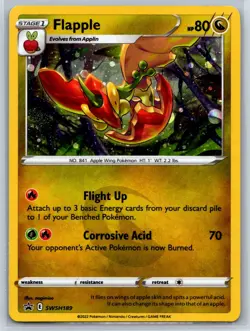 Flapple Brilliant Stars Blister SWSH189 Black Star Promo Cosmos Pokemon Card NM - Image 1