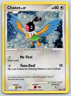 Chatot - DP Value Pack Promo DP14 Cosmos Holo Pokemon Card LP - Image 1