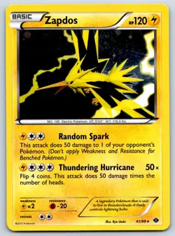 Zapdos (Cosmos Holo) Next Destinies 41/99 Rare Pokemon Card LP - Image 1