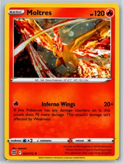 Moltres Cosmos Holo - Brilliant Stars 021/172 Blister Promo Pokemon 151 Card NM - Image 1