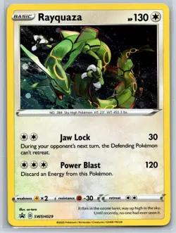 Rayquaza - Crown Zenith SWSH029 Cosmos Holo (Pixel) Promo Pokemon Card NM - Image 1