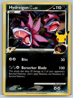 Hydreigon C - Celebrations SWSH138 Black Star Promo Cosmos Holo Pokemon Card NM - Image 1