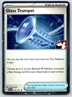 Glass Trumpet - Prize Pack Series 7 - Stellar Crown Cosmos Holo Pokemon Card NM - Image 1