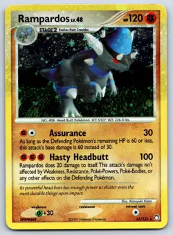 Rampardos (Cosmos Holo) Mysterious Treasures Deck 033/123 Pokemon Card MP - Image 1