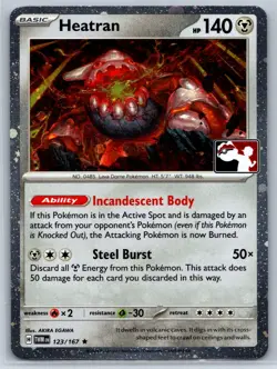 Heatran - Cosmos Holo - Prize Pack Series 123/167 TWM Pokemon Card NM - Image 1