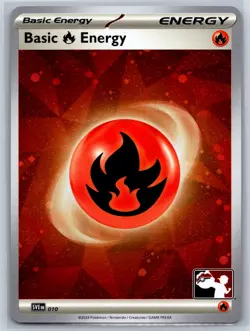 Basic FIRE Energy - Cosmos Holo - Prize Pack Series 7 Pokemon Card NM - Image 1