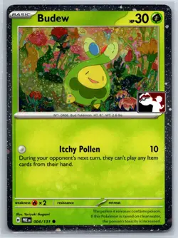Budew - Prize Pack Series 7 - Prismatic Evolutions Cosmos Holo Pokemon Card NM - Image 1