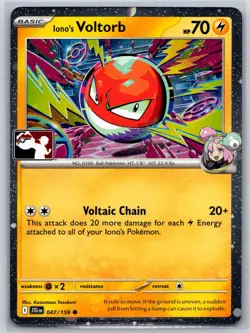 Iono's Voltorb Prize Pack Series 7 Journey Together Cosmos Holo Pokemon Card NM - Image 1