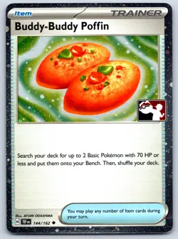 Buddy-Buddy Poffin Prize Pack Series 7 Temporal Forces Cosmos Holo Pokemon Card - Image 1