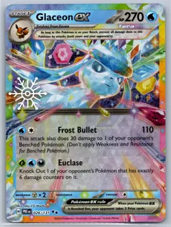 Glaceon ex - Cosmos Holo - Holiday Calendar Prismatic Evolutions Pokemon Card - Image 1
