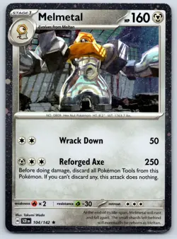 Melmetal - Cosmos Holo - Stellar Crown 104/142 Blister Promo Pokemon Card LP - Image 1