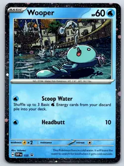 Wooper - SVP 155 Surging Sparks Blister Promo Cosmos Holo Pokemon Card NM - Image 1