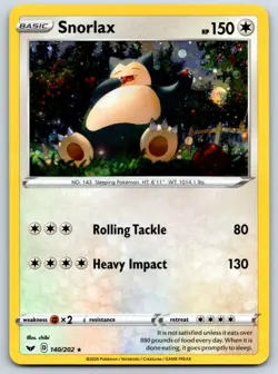 Snorlax (Cosmos Holo) Blister Exclusive Promo 140/202 Pokemon Card LP - Image 1