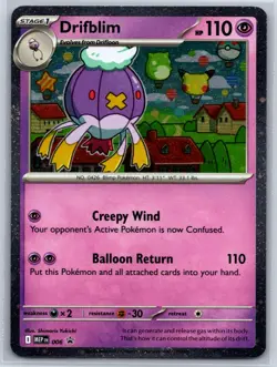 Drifblim - Mega Evolution MEP 006 Cosmos Holo Promo Pokemon Card NM - Image 1