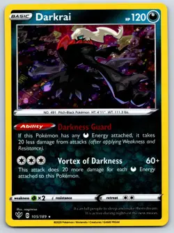 Darkrai (Cosmos Holo) Darkness Ablaze 105/189 Tin Promo Pokemon Card NM - Image 1