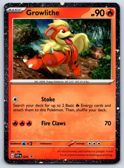 Growlithe (Cosmos Holo) Paldea Evolved SVP 024 Pokemon Card NM - Image 1