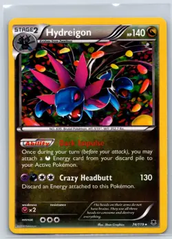 Hydreigon (Cosmos Holo) Phantom Forces 74/119 Rare Pokemon Card NM - Image 1
