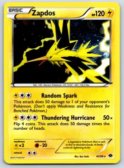 Zapdos - Cosmos Holo - Next Destinies 41/99 Rare Blister Promo Pokemon Card LP - Image 1