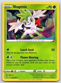 Shaymin - Cosmos Holo - Vivid Voltage 015/185 Knockout Promo Pokemon Card NM - Image 1