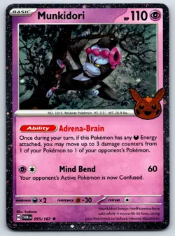 Munkidori - Trick or Trade 2024 Cosmos Holo Twilight Masquerade Pokemon Card NM - Image 1
