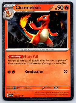 Charmeleon - Cosmos Holo - Paldean Fates 008/191 Promo Pokemon Card NM - Image 1