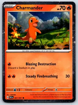 Charmander - Cosmos Holo - Paldean Fates 007/191 Promo Pokemon Card NM - Image 1