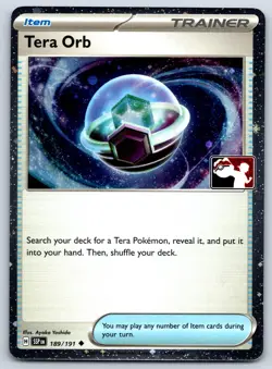 Tera Orb - Prize Pack Series 7 - Surging Sparks Cosmos Holo Pokemon Card NM - Image 1