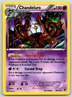 Chandelure (Cosmos Holo) Blister Exclusives 043/119 Pokemon Card LP - Image 1