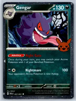 Gengar (Cosmos Holo) Trick or Trade BOOster 2024 057/091 Pokemon Card NM - Image 1