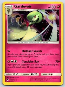 Gardevoir (Cosmos Holo) SM Lost Thunder 141/214 Pokemon Card NM - Image 1