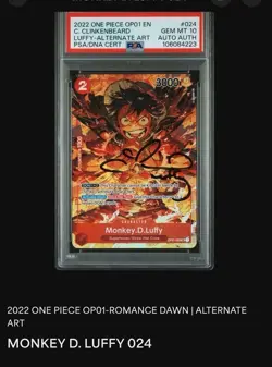 One Piece Trading Card Game PSA 10 Collection 5 cards - Image 5