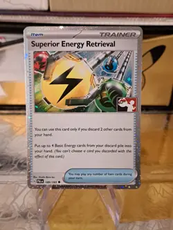Superior Energy Retrieval Holo Prize Pack Serie 4 Promo Pokemon Card NM/LP - Image 1