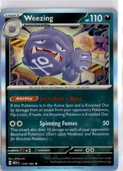 Weezing 110/165 Holo Rare English Scarlet Violet 151 Pokemon Card Trading Card - Image 3