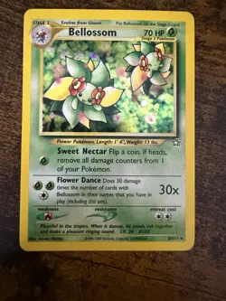 Pokemon TCG Bellossom Neo Genesis Holo Unlimited Rare Card 3/111 LP - Image 1
