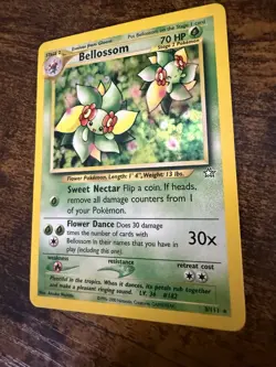 Pokemon TCG Bellossom Neo Genesis Holo Unlimited Rare Card 3/111 LP - Image 3