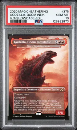 2020 MTG IKORIA: LAIR OF BEHEMOTHS SC-FOIL #375 GODZILLA, DOOM INEVITABLE PSA 10 - Image 1