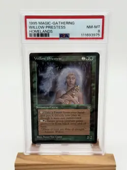 1995 Magic The Gathering MTG Willow Priestess Homelands PSA 8 Pop 3 & 3 Higher - Image 3