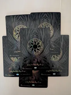 6x sets - Compleat Bundle Oil-Slick Full Art Phyrexian Basic Lands - MTG ONE - Image 1