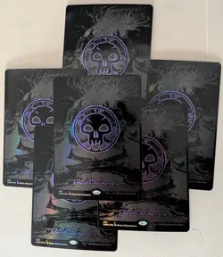 6x sets - Compleat Bundle Oil-Slick Full Art Phyrexian Basic Lands - MTG ONE - Image 5