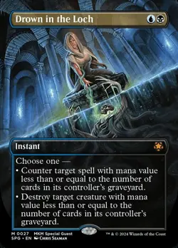 1x Drown in the Loch ~~ Borderless NM-Mint, English Special Guests MTG Magic - Image 1