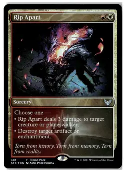 MTG Foil Rip Apart - Promo Pack: Strixhaven Moderately Played English - Image 1