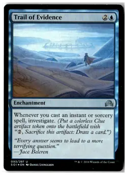 MTG Foil Trail of Evidence - Shadows over Innistrad Heavily Played English - Image 1