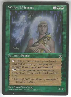 MTG Homelands Willow Priestess NM Unplayed Magic the Gathering - Image 1