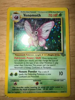 Pokemon TCG Venomoth Jungle Holo Rare Card 13/64 MP Condition - Image 1
